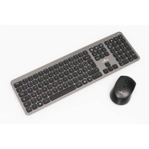 Ensemble Clavier Souris - BLUESTORK - Pack Easy Slim - Sans Fil - Gris