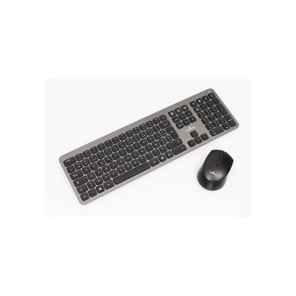 Ensemble Clavier Souris - BLUESTORK - Pack Easy Slim - Sans Fil - Gris