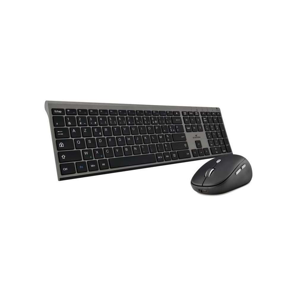 Pack Clavier Souris - BLUESTORK - PACK GRAPHEME - Sans Fil - Noir