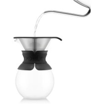 POUR OVER - Cafetiere BODUM , filtre permanent maille inox, 1.0 l, 8 t