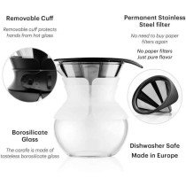 POUR OVER - Cafetiere BODUM , filtre permanent maille inox, 0.5 l, 4 t