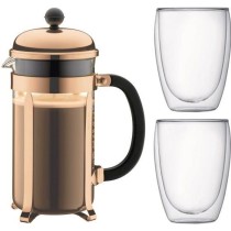 Cafetiere a piston - BODUM - CHAMBORD SET - 8 tasses 1.0 l + 2 verres