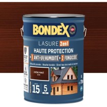 Lasure 2 en 1 Haute protection - Chene foncé satin - BONDEX - 5 L