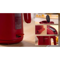 Bouilloire - BOSCH - TWK2M164 MyMoment - Rouge Mate - indicateur de ta