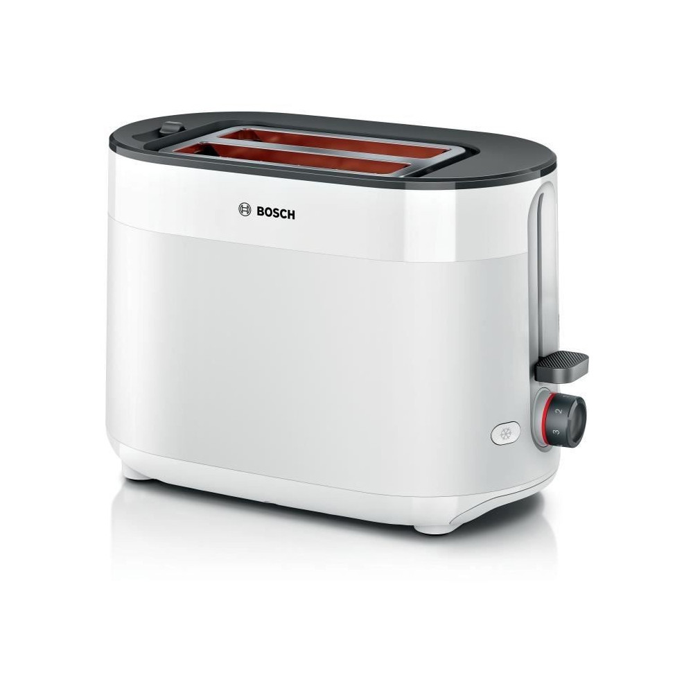 Toaster - BOSCH - TAT2M121 MyMoment - Blanc - 2 tranches - centrage au