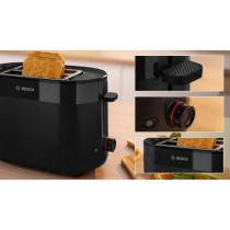 Toaster - BOSCH - TAT2M123 MyMoment - Noir - 2 tranches - centrage aut