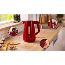 Bouilloire - BOSCH - TWK1M124 MyMoment - Rouge - capacité 1,7L - base