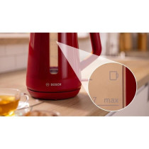 Bouilloire - BOSCH - TWK1M124 MyMoment - Rouge - capacité 1,7L - base