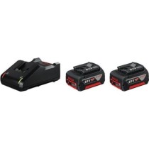 Set 2 batteries Bosch Professional GBA 18V 4,0Ah + Chargeur GAL 18V-40