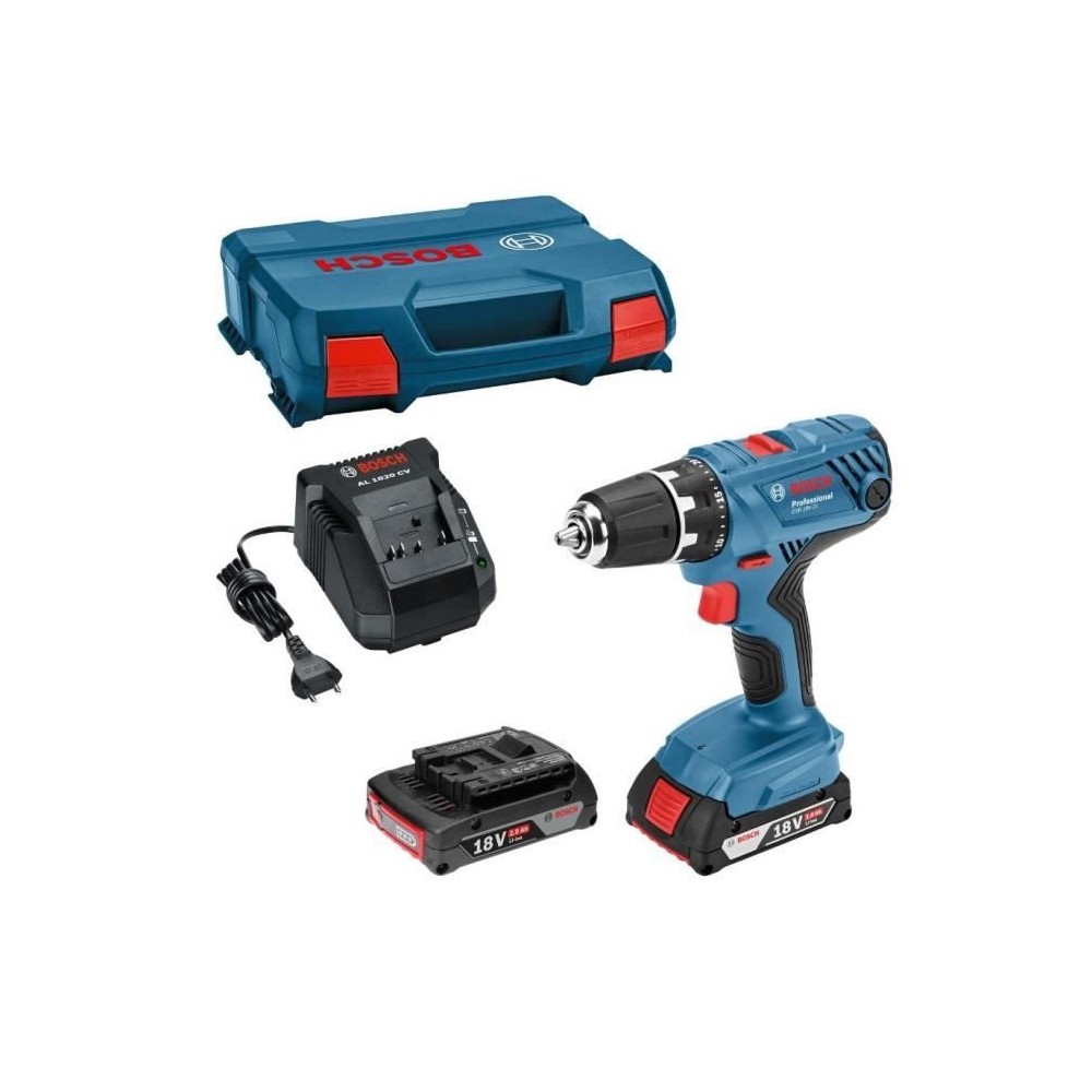 Perceuse a percussion Bosch Professional GSB 18V- 21 + 2 batteries 2,0