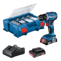 Perceuse-visseuse Bosch professional GSR 18V + 2 batteries 2,0Ah + cha