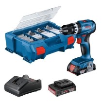 Perceuse a percussion Bosch Professional GSB 18V-45 + 2 batteries 2,0A