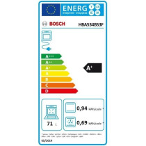 Four intégrable Ecoclean - BOSCH SER4 - HBA534BS3F - Inox - 71 L - Cl