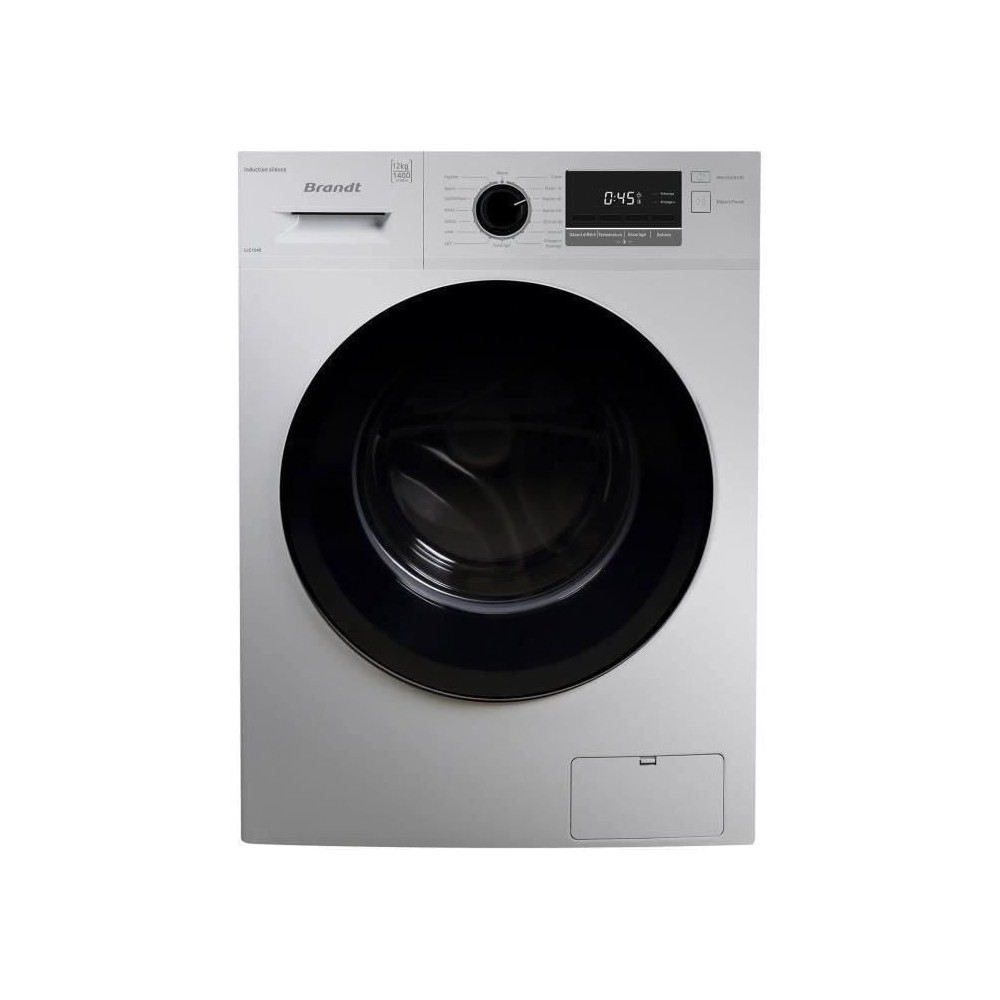 Lave-linge hublot BRANDT LLC124S - 12 kg - L60cm - Induction - 1400 tr