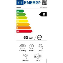 Lave-linge hublot BRANDT LLC124S - 12 kg - L60cm - Induction - 1400 tr