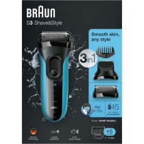 Rasoir électrique barbe homme - BRAUN - Series 3 Shave & Style 3010BT