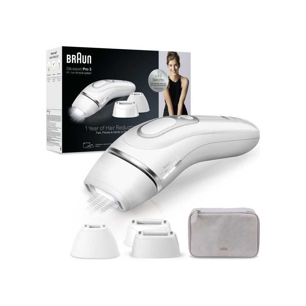 Épilateur a Lumiere Pulsée - BRAUN - Silk·expert Pro 3 - Épilation