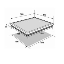 Table de cuisson induction BRANDT - 3 zones - 4600W - Revetement verre