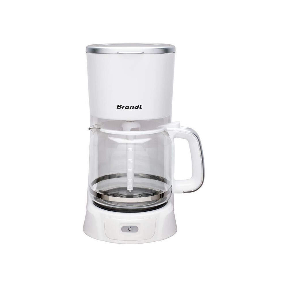 Cafetiere électrique - BRANDT - CAF1318S - Blanc et Silver - 1,8 L -