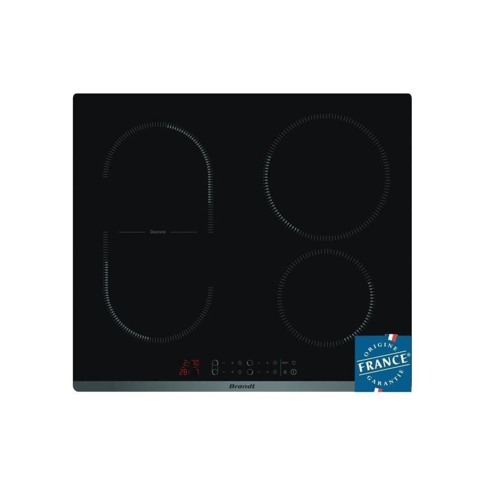 Table de cuisson induction BRANDT - 4 zones - L 58 x P51 cm - 3600 W -