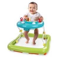 BRIGHT STARTS Trotteur Safari, Jouets interactifs, Hauteur Réglable,