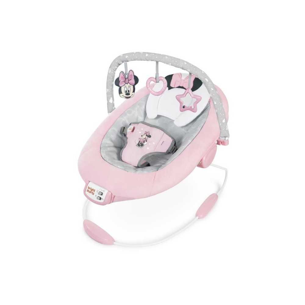 DISNEY BABY Transat Minnie Jolie en Rose, Cale tete ergonomique amovib