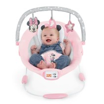 DISNEY BABY Transat Minnie Jolie en Rose, Cale tete ergonomique amovib