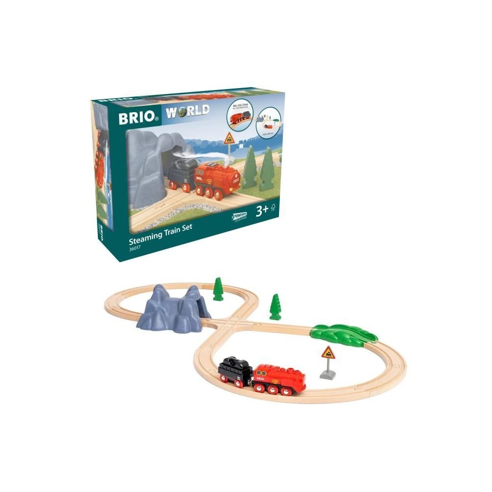 Circuit Locomotive a piles a vapeur - BRIO World - 36017 - Circuit en