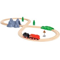 Circuit Locomotive a piles a vapeur - BRIO World - 36017 - Circuit en