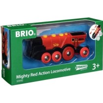 Locomotive Rouge Puissante a piles BRIO - Circuit de train en bois - R