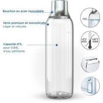 Pack de 2 bouteilles BRITA en verre - sodaTRIO - 1L