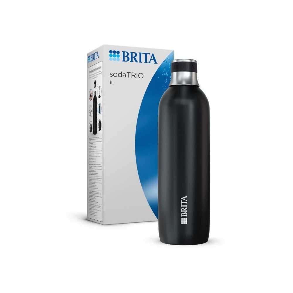 Bouteille isotherme BRITA pour sodaTRIO - acier inoxydable - 1L - noir