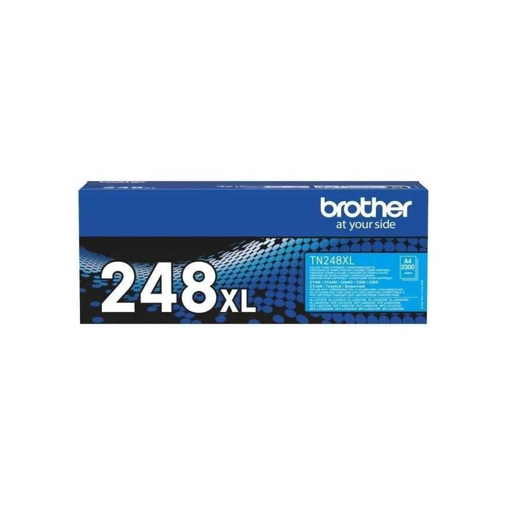 Toner haute capacité - BROTHER - TN248XLC - Cyan - 2300 pages