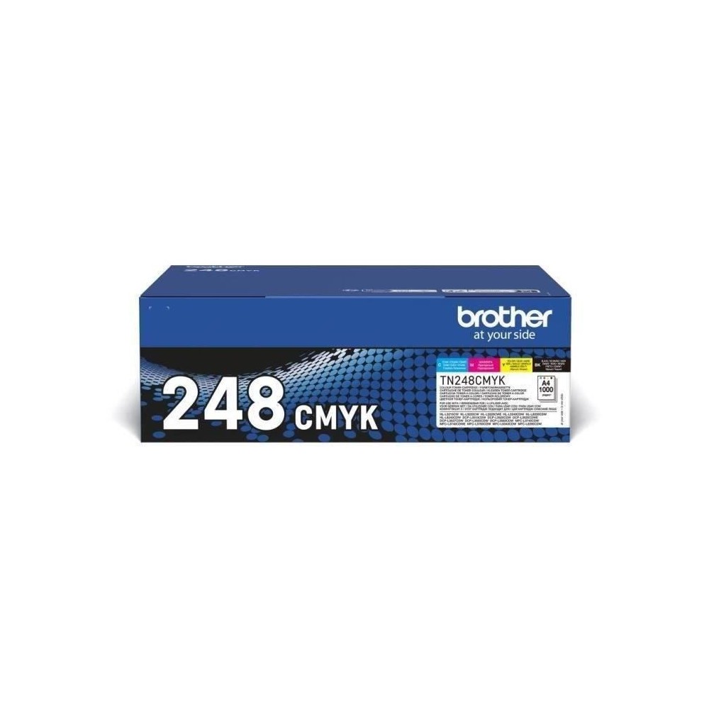 Pack Toner standard - BROTHER - TN248VAL - Cyan Magenta Jaune Noir - 4