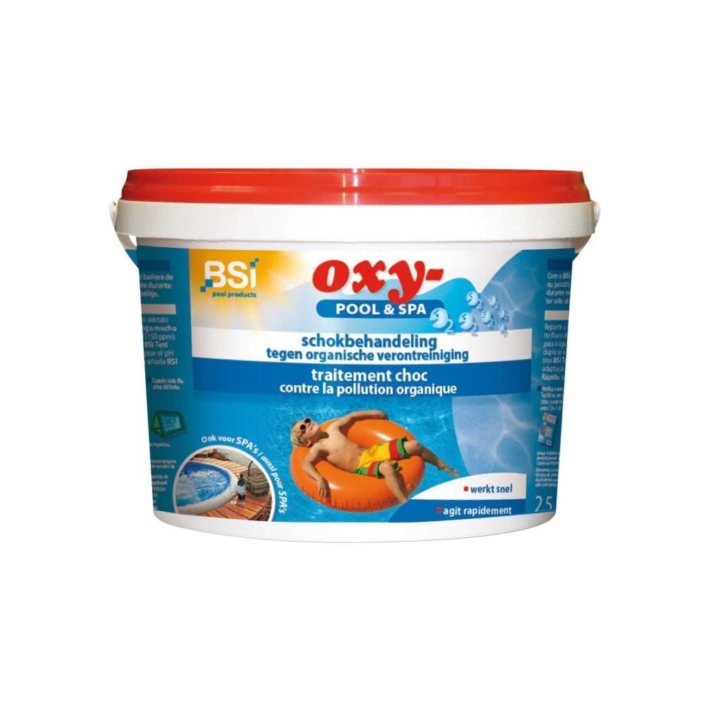 BSi nettoyant pour piscines Oxy-pool & spa 2,5 kg bleu