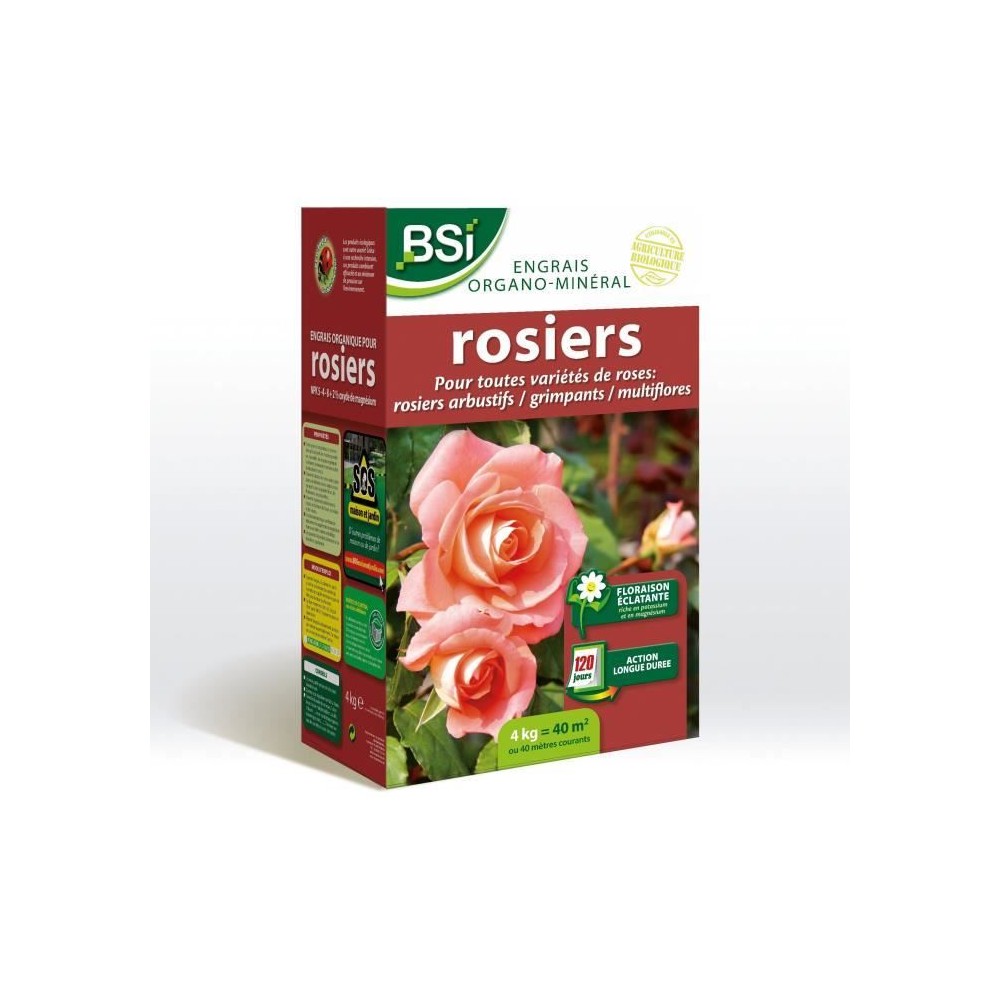 BSI - Engrais Bio Rosiers - Pour Toutes les Sorte de Roses - Floraison