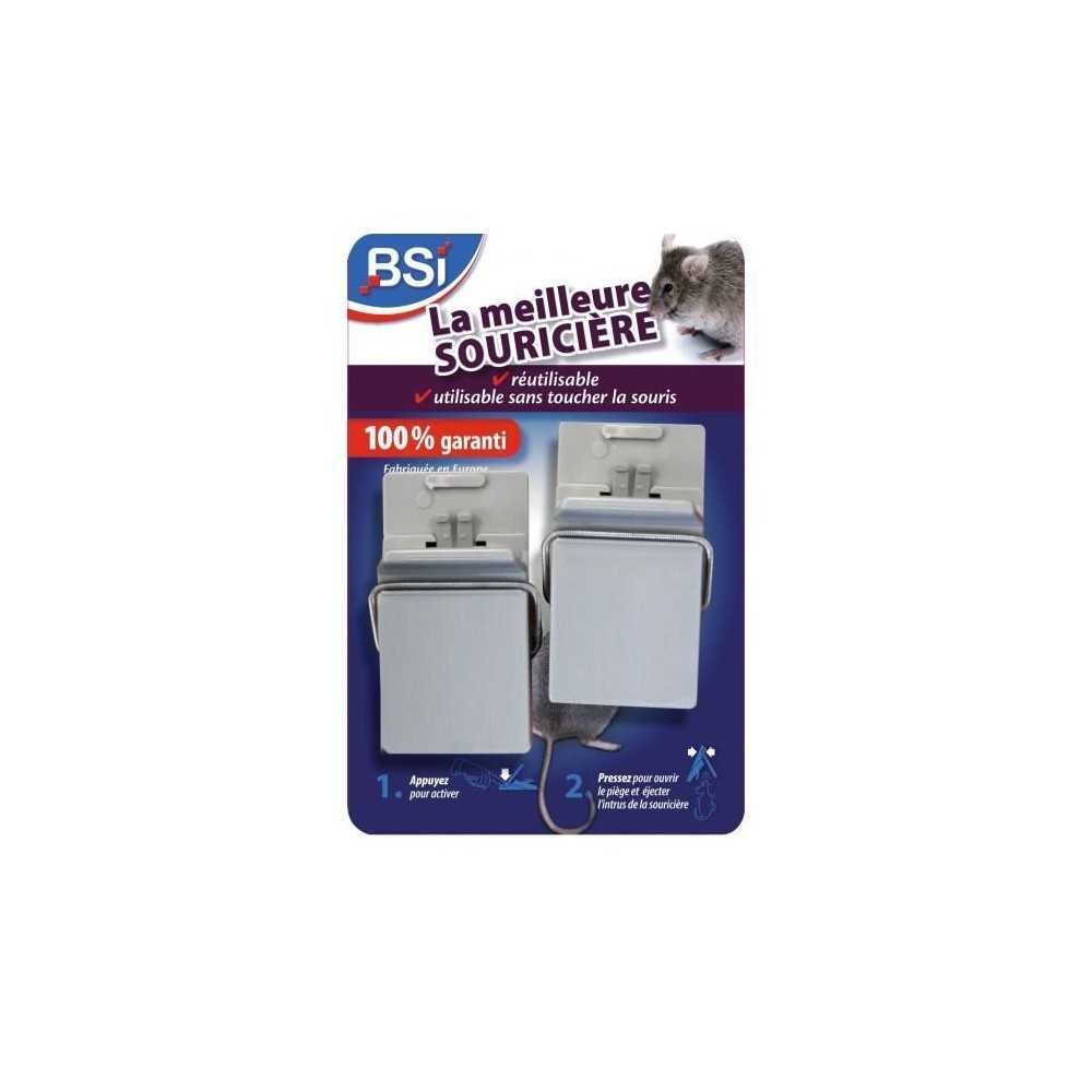 Pieges a souris - BSI - Tapettes plastiques - Lot de 2 - Réutilisable