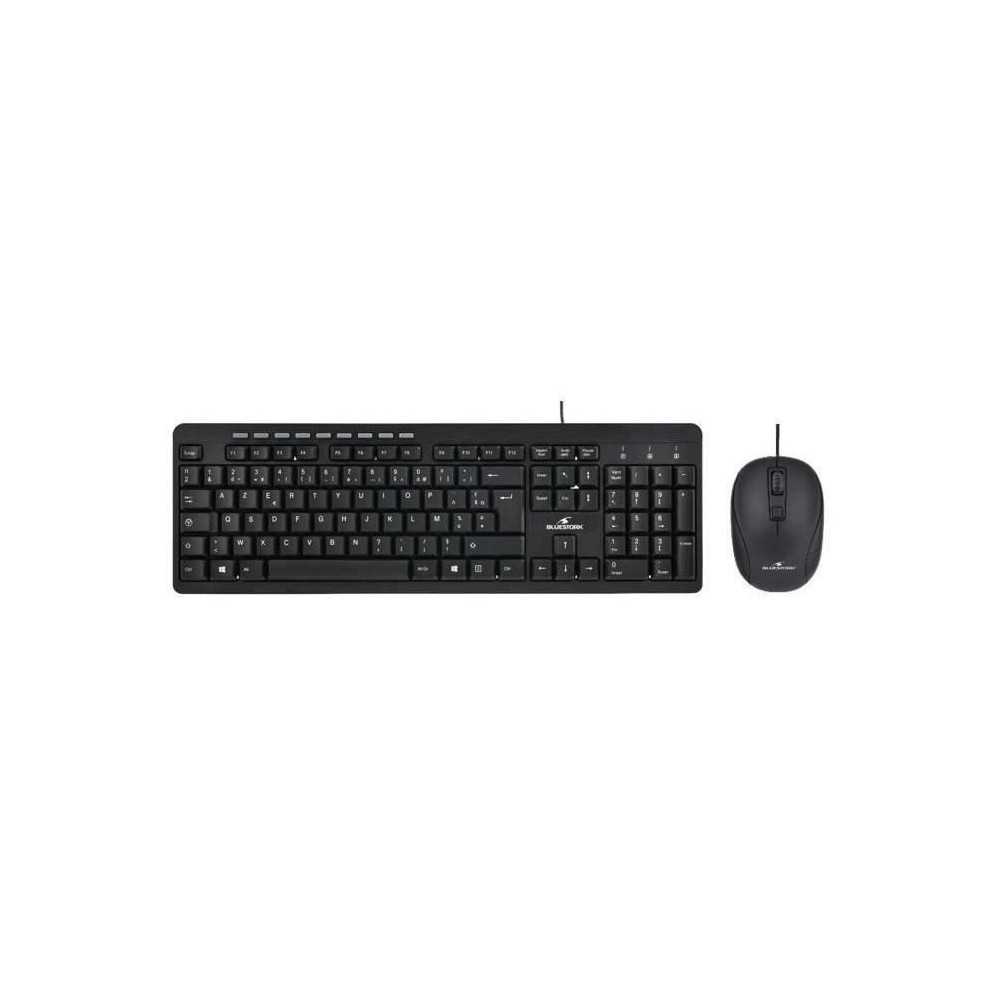 Pack Clavier Souris - BLUESTORK - PACK FIRST II - Filaire - Noir