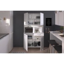 Buffet de cuisine - Blanc - Contemporain - 4 portes - OSLO - L 101 cm