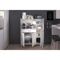 Buffet combiné de cuisine L 101cm Blanc - OSLO