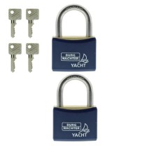 Set de 2 cadenas - BURG WACHTER - DUO 460 Ni 40 SB - Inox marin, doubl