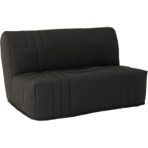 Banquette BZ DREAM - Tissu 100% Coton noir - Couchage 140x190 cm - 2 p