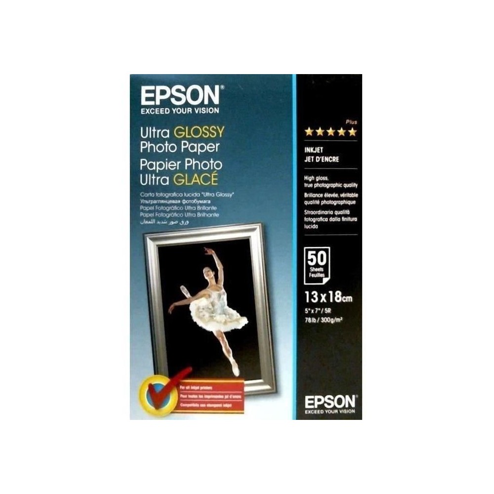 Papier d'impression Epson Papier Photo Ultra Glossy - 13x18cm - 50 Feu