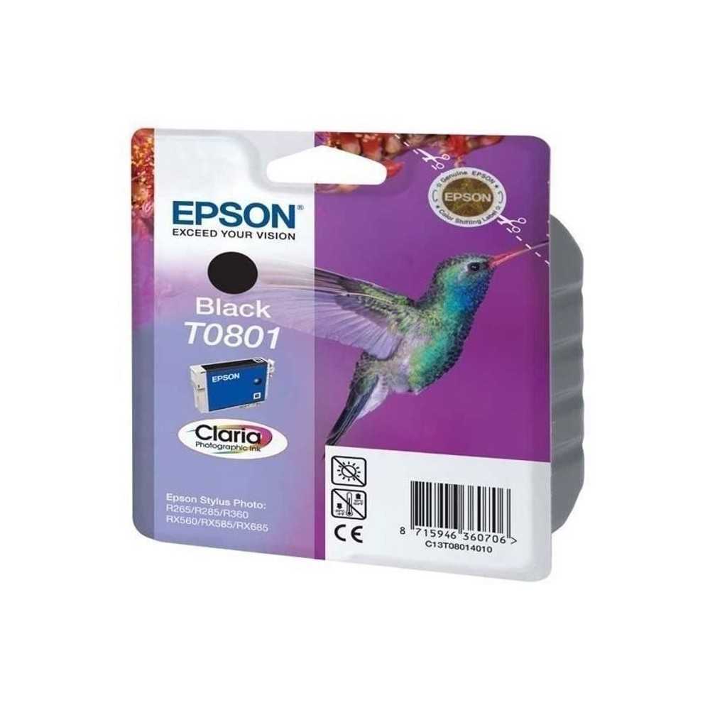 EPSON Cartouche d'encre T0801 Noir - Colibri (C13T08014011)