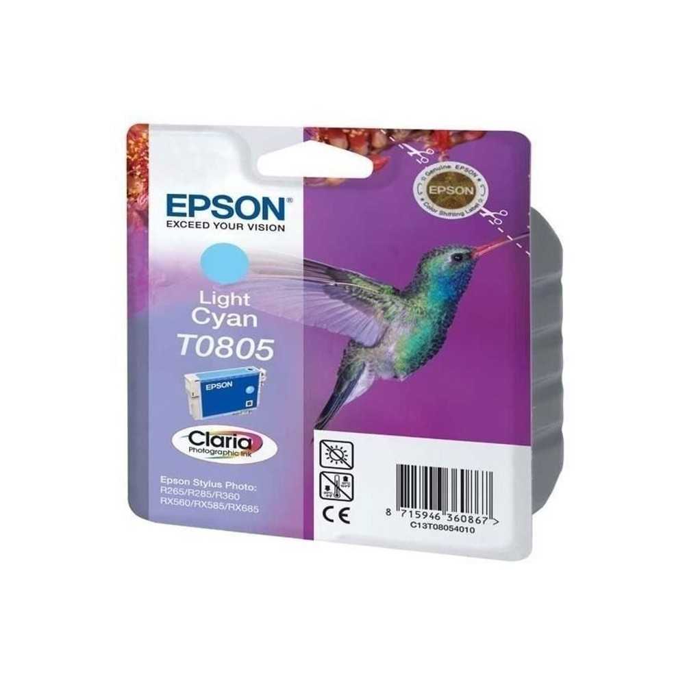 EPSON Cartouche d'encre T0805 Cyan clair - Colibri (C13T08054011)