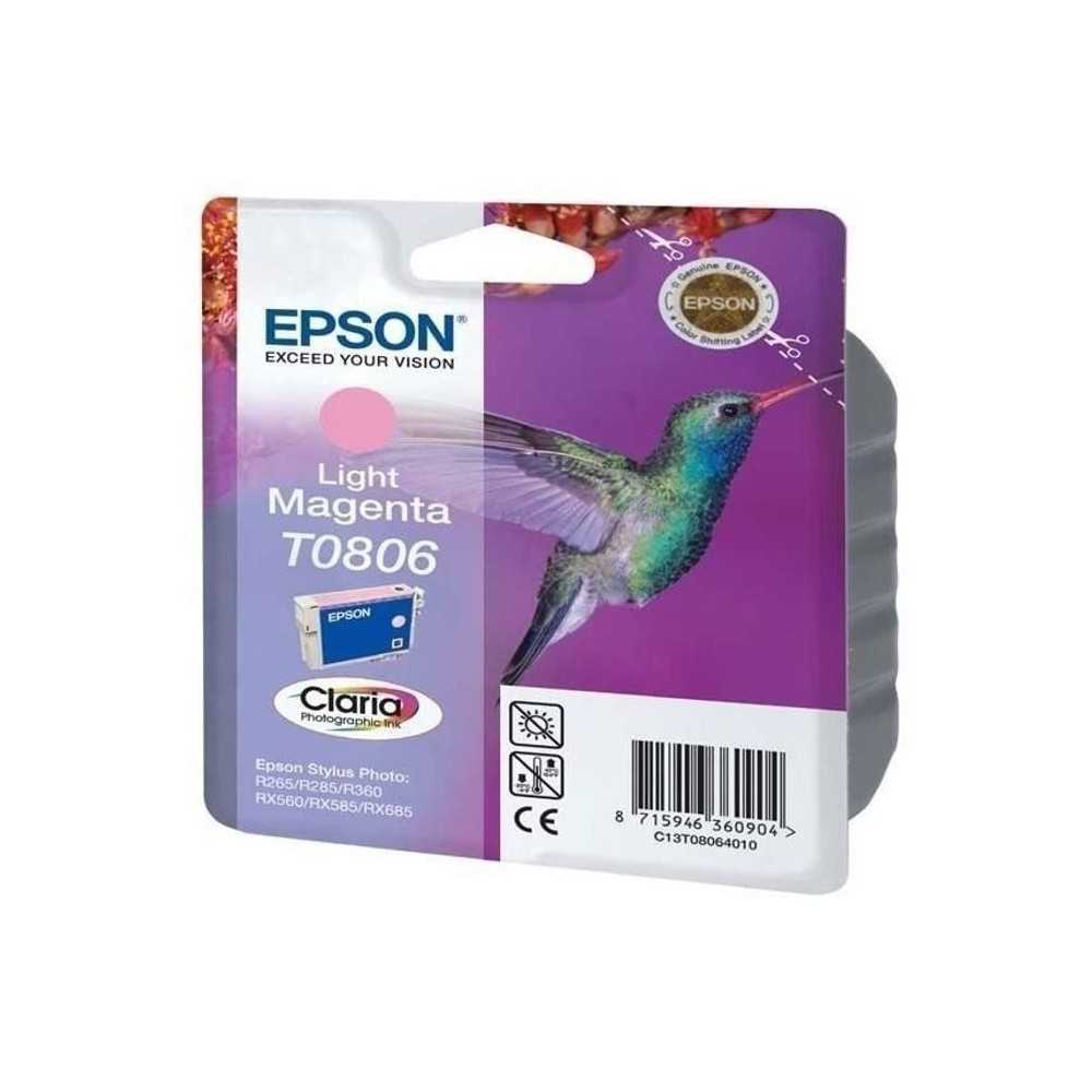 EPSON Cartouche d'encre T0806 Magenta clair - Colibri (C13T08064011)