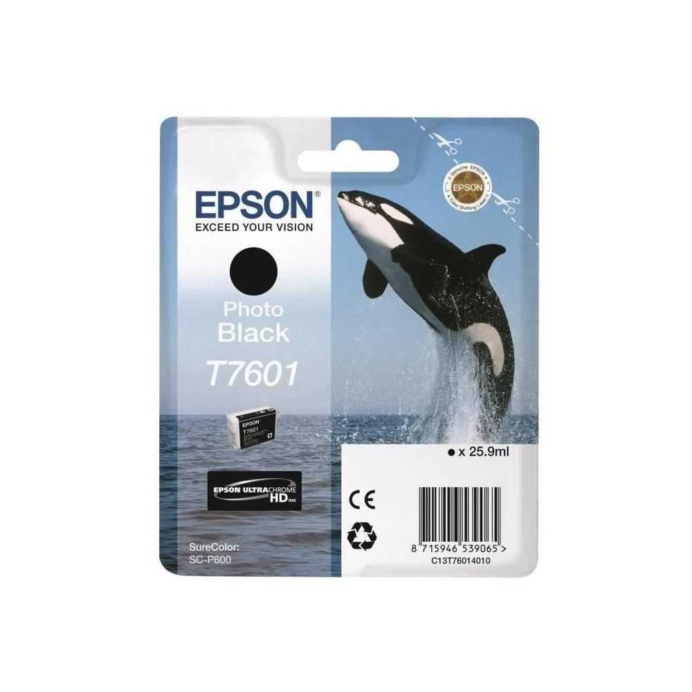 EPSON Cartouche d'encre T7601 Noir - Orque (C13T76014010)