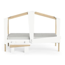 DEMEYERE Lit cabane enfant avec grand tiroir - 90 x 200 cm - Décor Bl