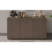 Buffet haut FIRENZE - Bronze et Chene Mercure - 3 portes - Style conte