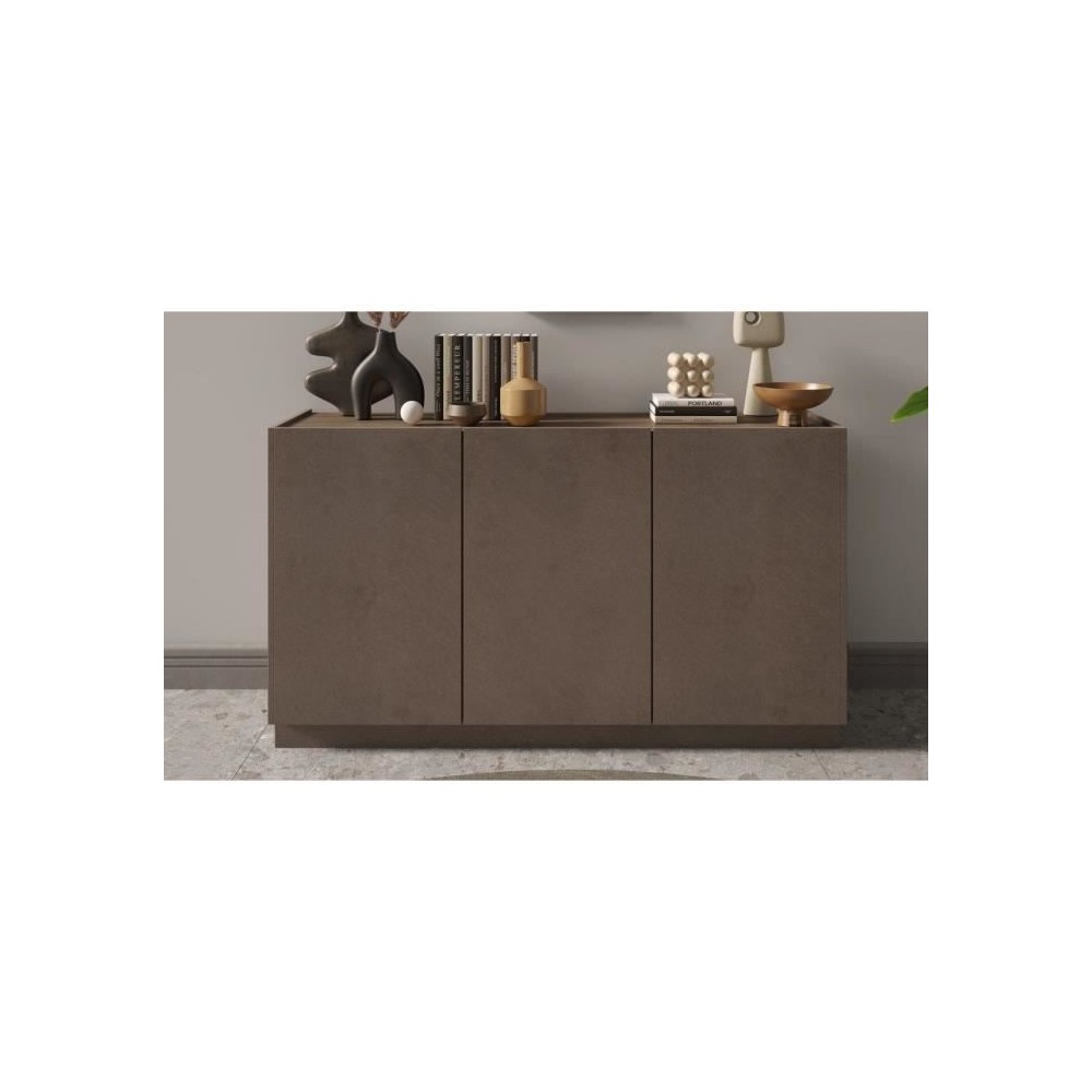 Buffet haut FIRENZE - Bronze et Chene Mercure - 3 portes - Style conte